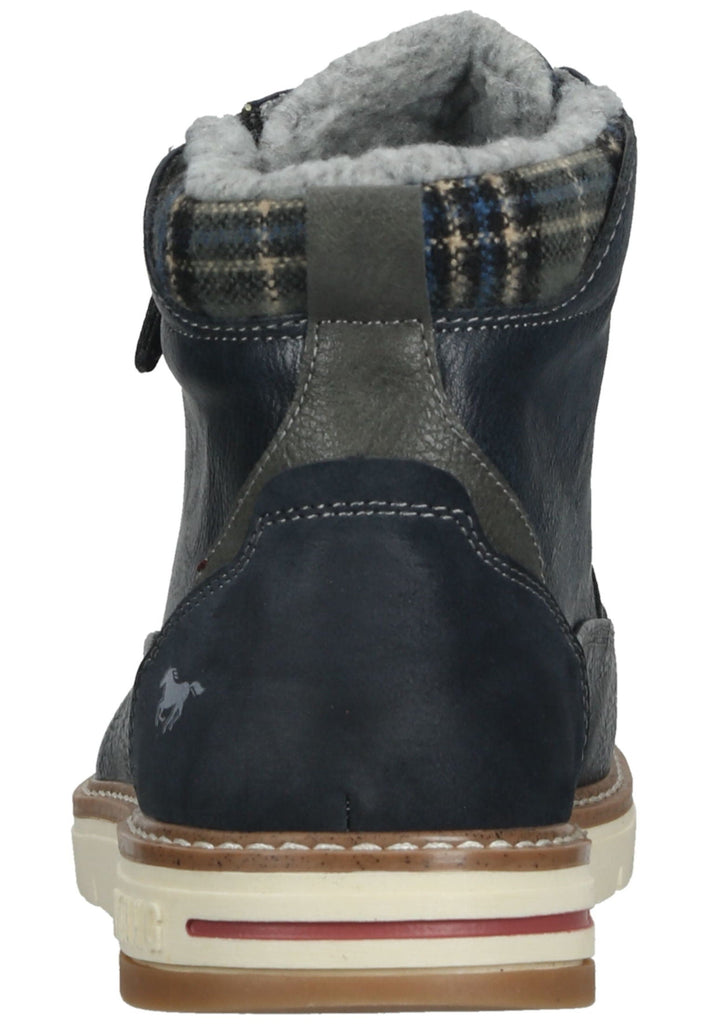 Mustang Stiefelette Lederimitat/Textil Navy Warmfutter