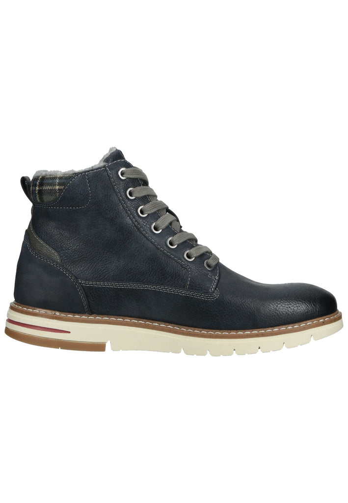Mustang Stiefelette Lederimitat/Textil Navy Warmfutter