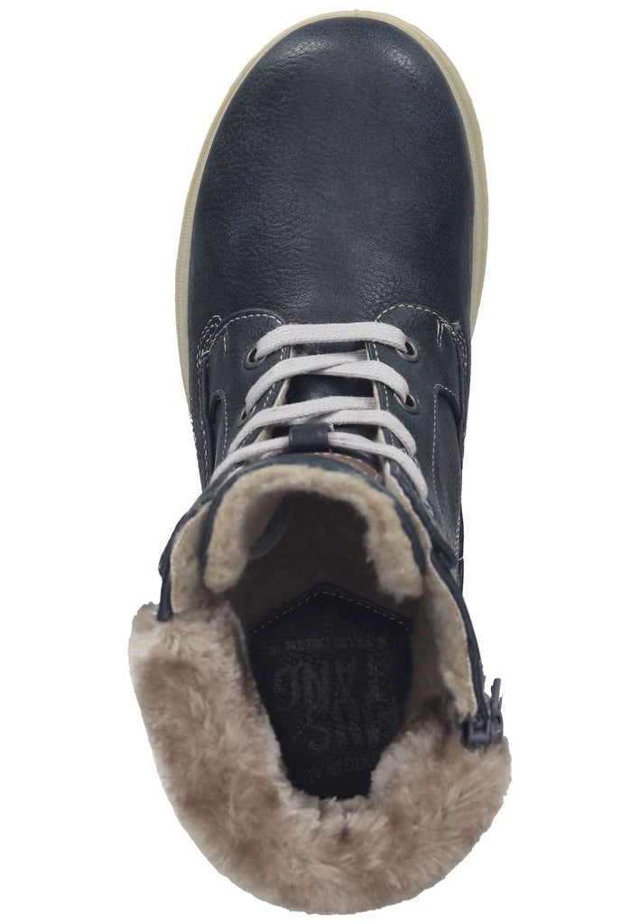 Mustang Stiefelette Lederimitat/Textil Navy Warmfutter