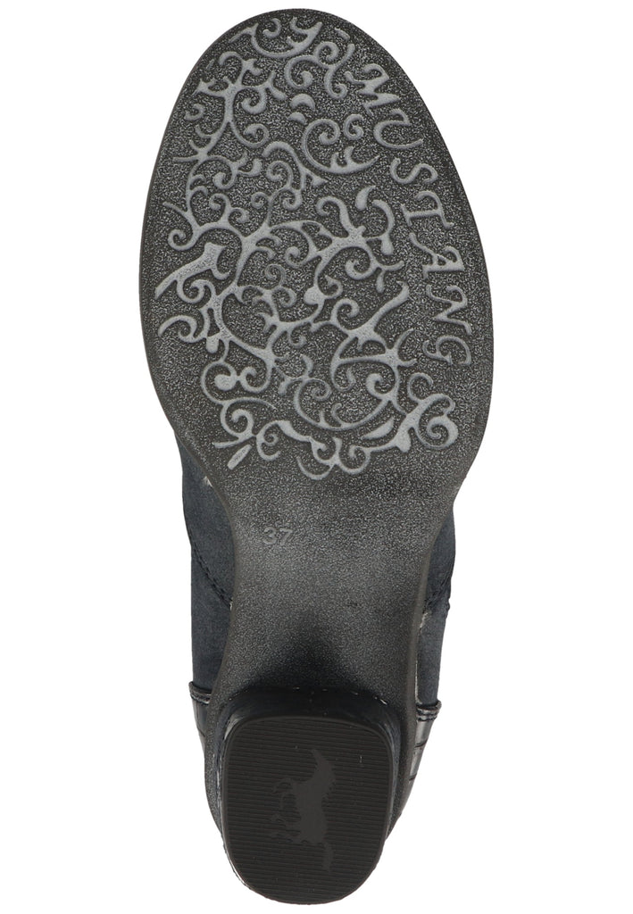 Mustang Stiefelette Lederimitat/Textil Navy Warmfutter