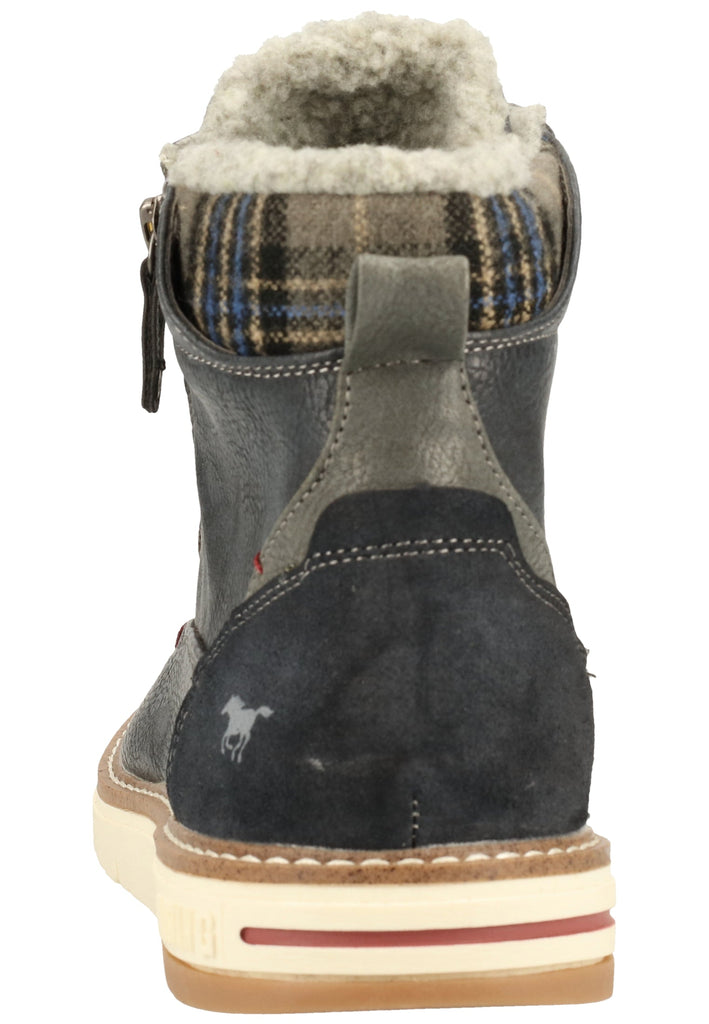 Mustang Stiefelette Lederimitat/Textil Navy Warmfutter