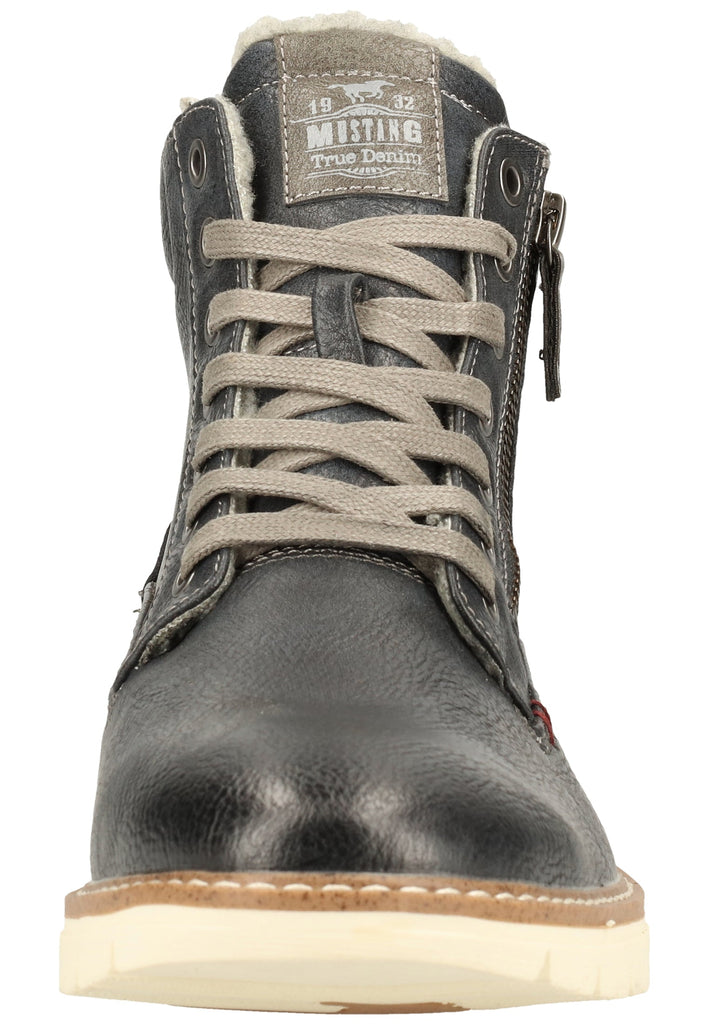 Mustang Stiefelette Lederimitat/Textil Navy Warmfutter