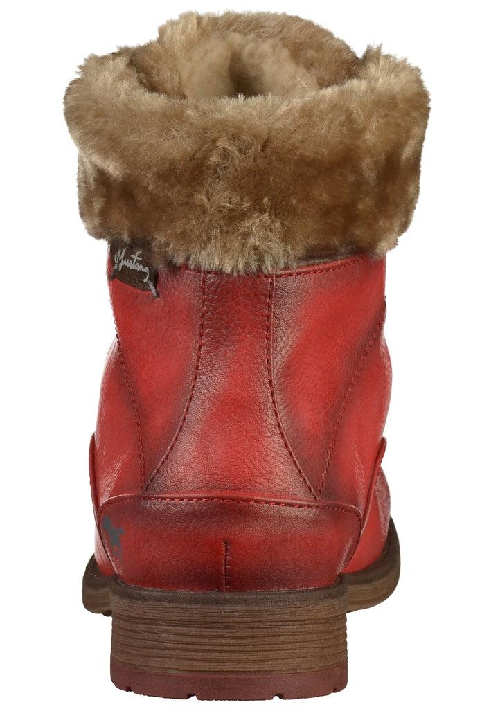 Mustang Stiefelette Lederimitat/Textil Rot