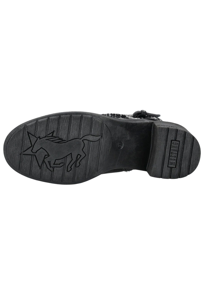 Mustang Stiefelette Lederimitat/Textil Schwarz Warmfutter