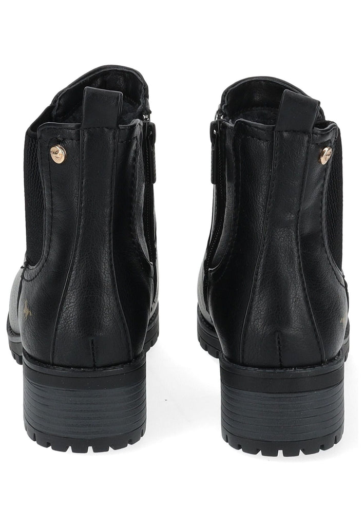 Mustang Stiefelette Lederimitat/Textil Schwarz Warmfutter