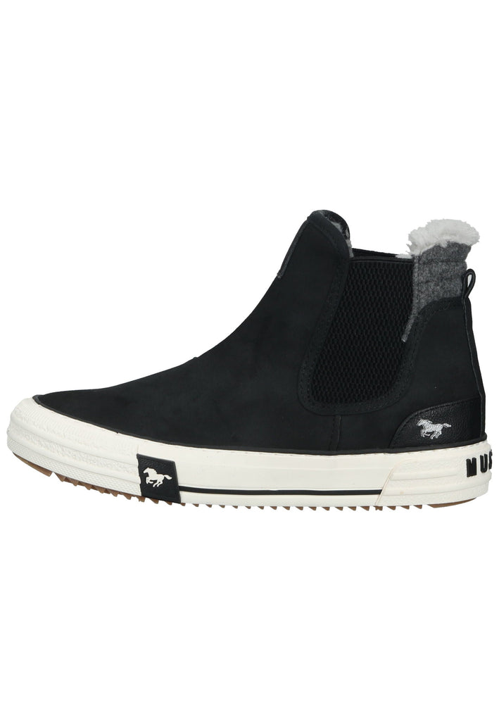 Mustang Stiefelette Lederimitat/Textil Schwarz Warmfutter
