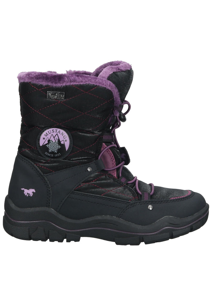 Mustang Stiefelette Lederimitat/Textil Schwarz Warmfutter