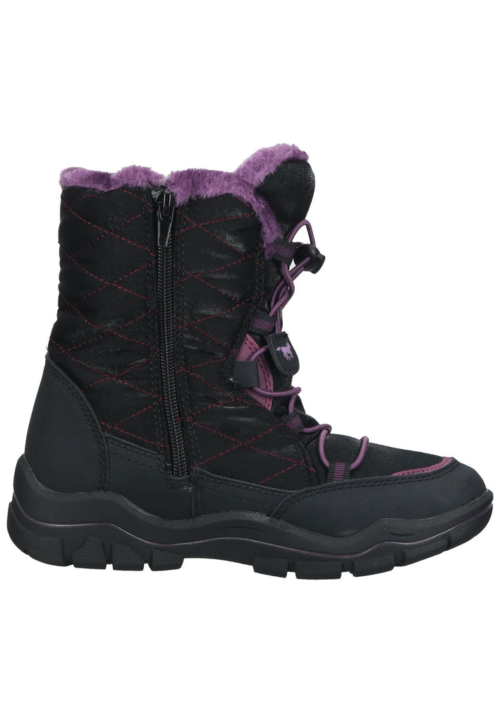 Mustang Stiefelette Lederimitat/Textil Schwarz Warmfutter