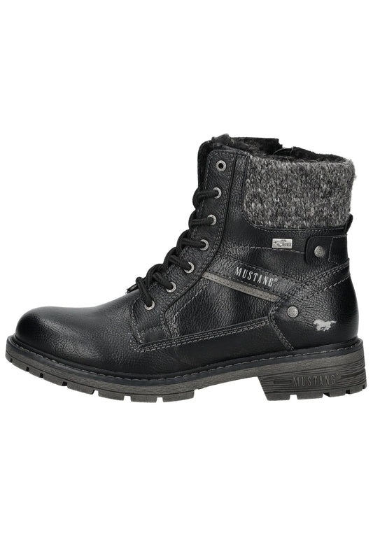 Mustang Stiefelette Lederimitat/Textil Schwarz Warmfutter