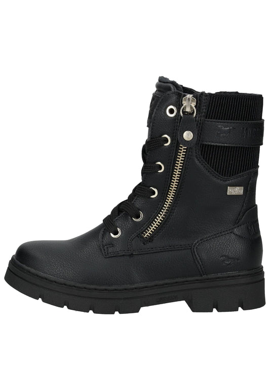 Mustang Stiefelette Lederimitat/Textil Schwarz Warmfutter