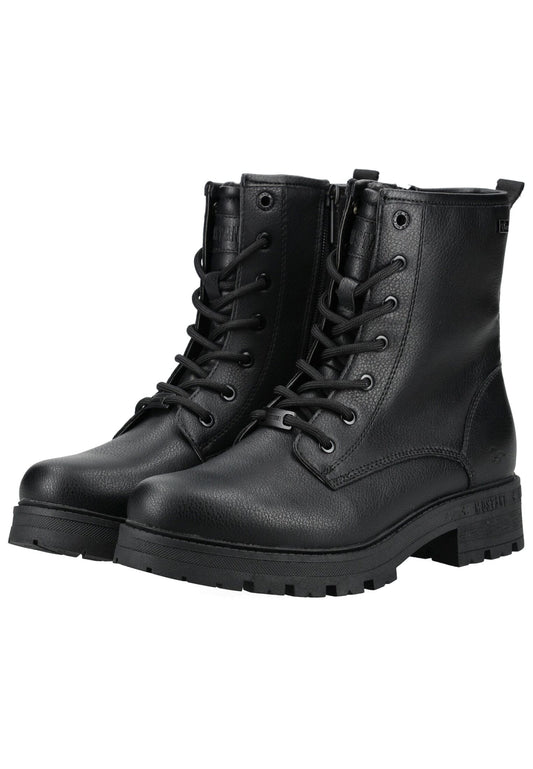 Mustang Stiefelette Lederimitat/Textil Schwarz Warmfutter