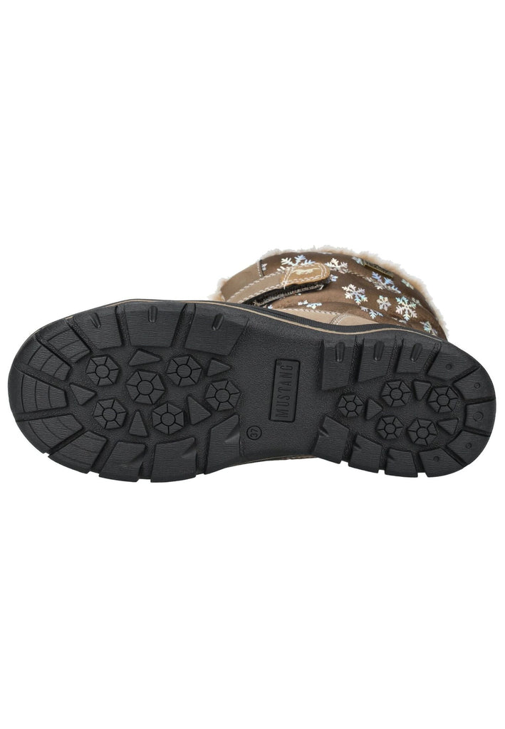 Mustang Stiefelette Lederimitat/Textil Taupe