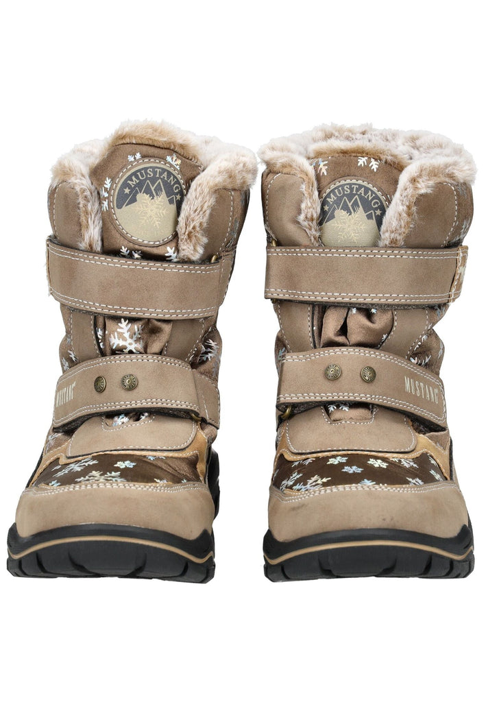 Mustang Stiefelette Lederimitat/Textil Taupe