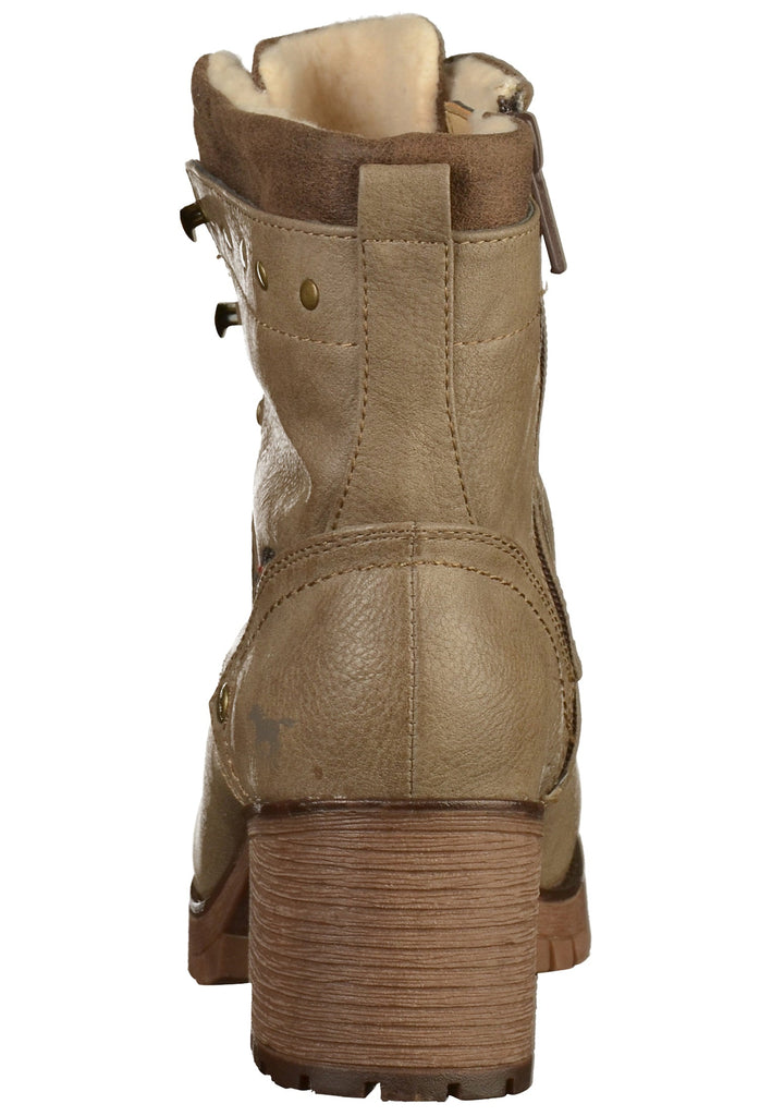 Mustang Stiefelette Lederimitat/Textil Taupe