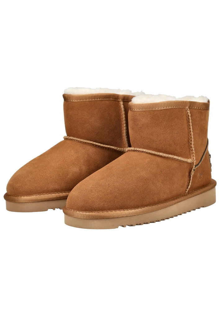 Mustang Stiefelette Veloursleder Cognac Warmfutter