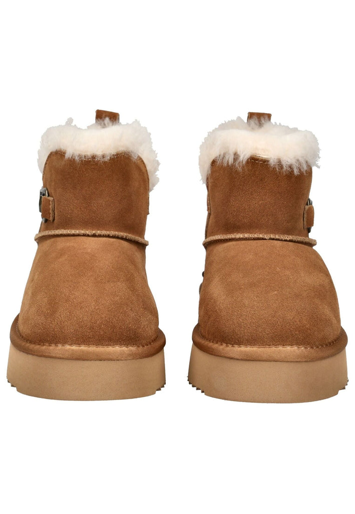 Mustang Stiefelette Veloursleder Cognac Warmfutter