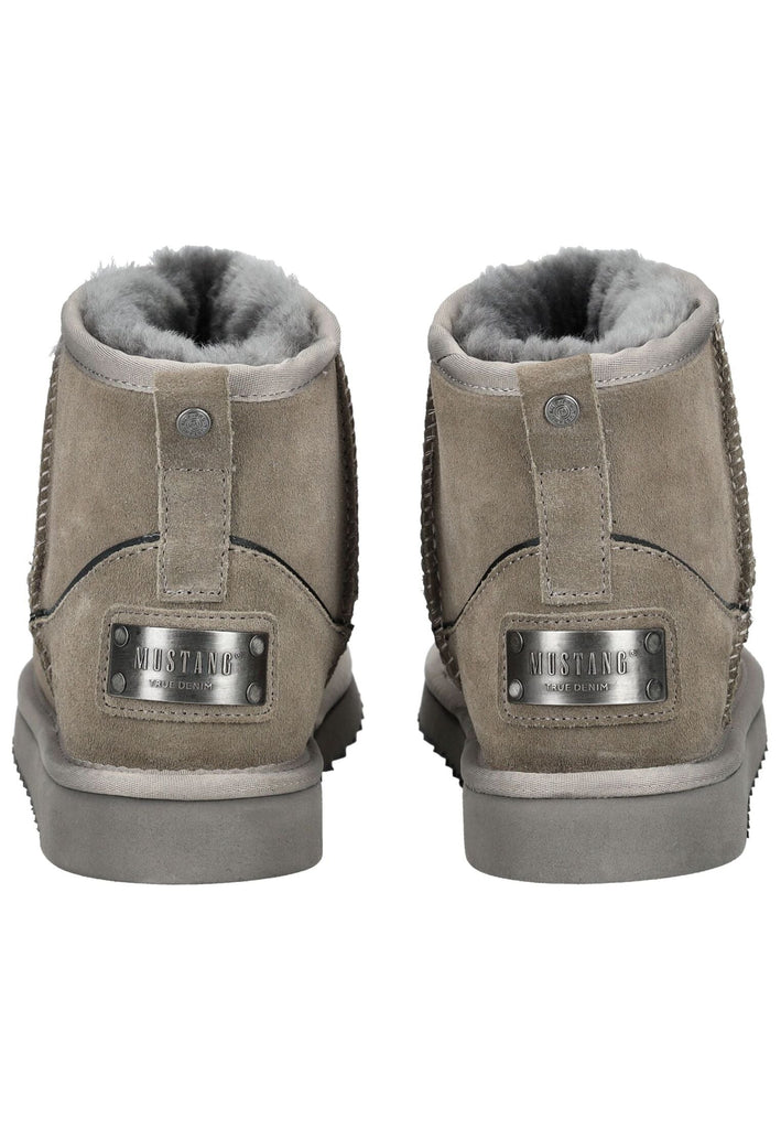 Mustang Stiefelette Veloursleder Dunkelgrau Warmfutter
