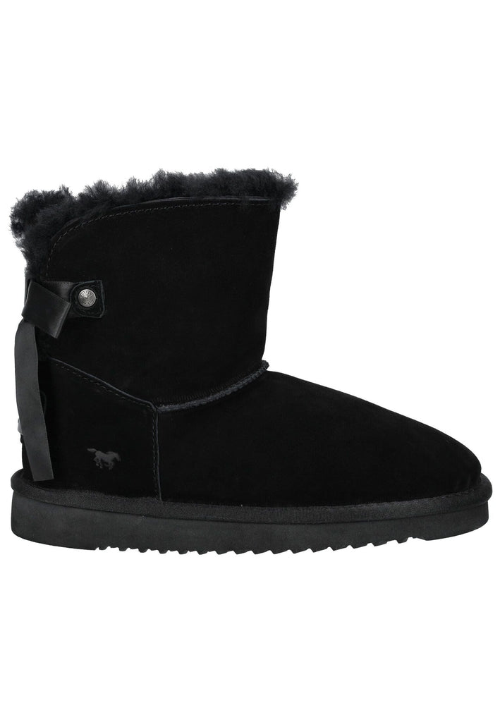 Mustang Stiefelette Veloursleder Schwarz Warmfutter