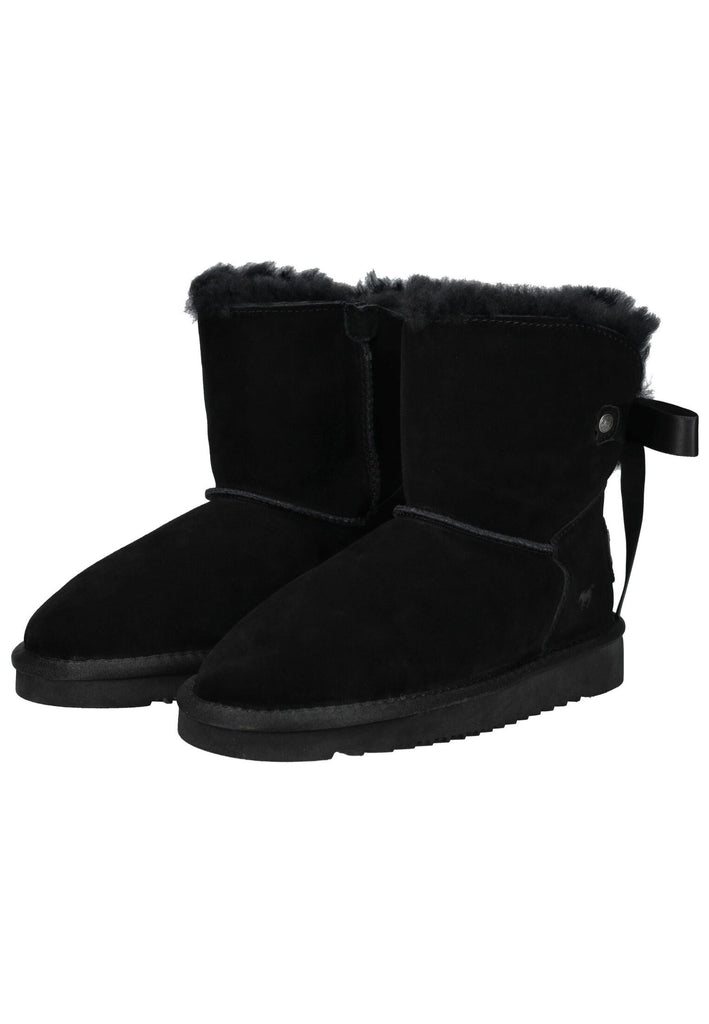 Mustang Stiefelette Veloursleder Schwarz Warmfutter