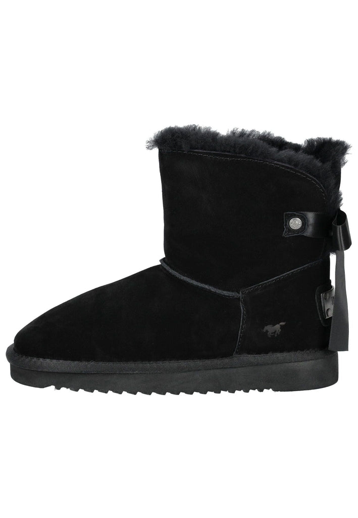 Mustang Stiefelette Veloursleder Schwarz Warmfutter