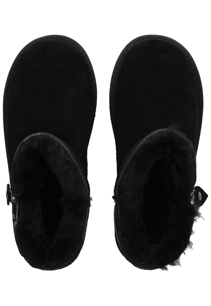 Mustang Stiefelette Veloursleder Schwarz Warmfutter