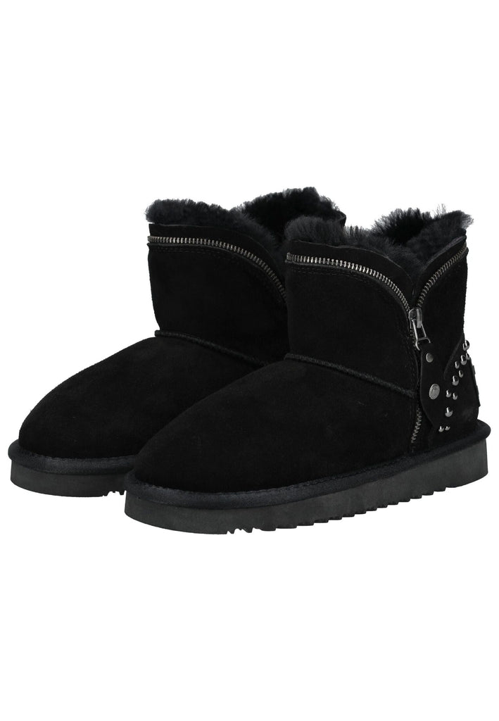 Mustang Stiefelette Veloursleder Schwarz Warmfutter