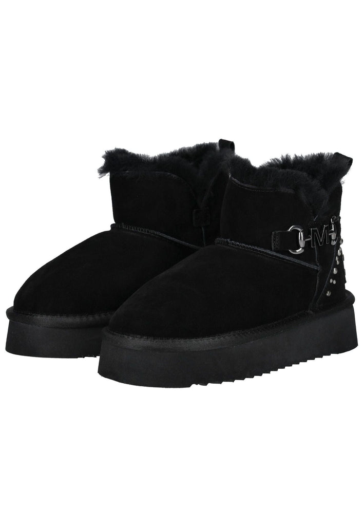 Mustang Stiefelette Veloursleder Schwarz Warmfutter