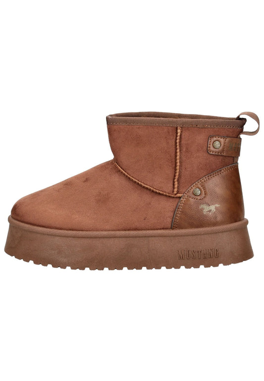 Mustang Stiefelette Veloursleder/Textil Braun Warmfutter