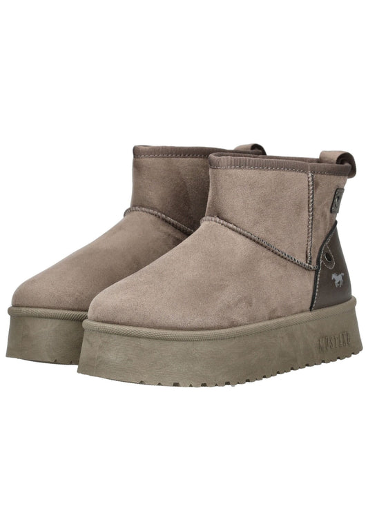 Mustang Stiefelette Veloursleder/Textil Lava Warmfutter