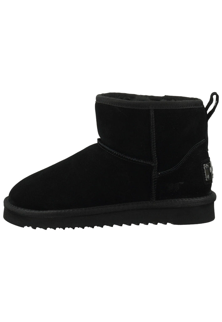 Stiefeletten Mustang Stiefelette Leder Schwarz Warmfutter