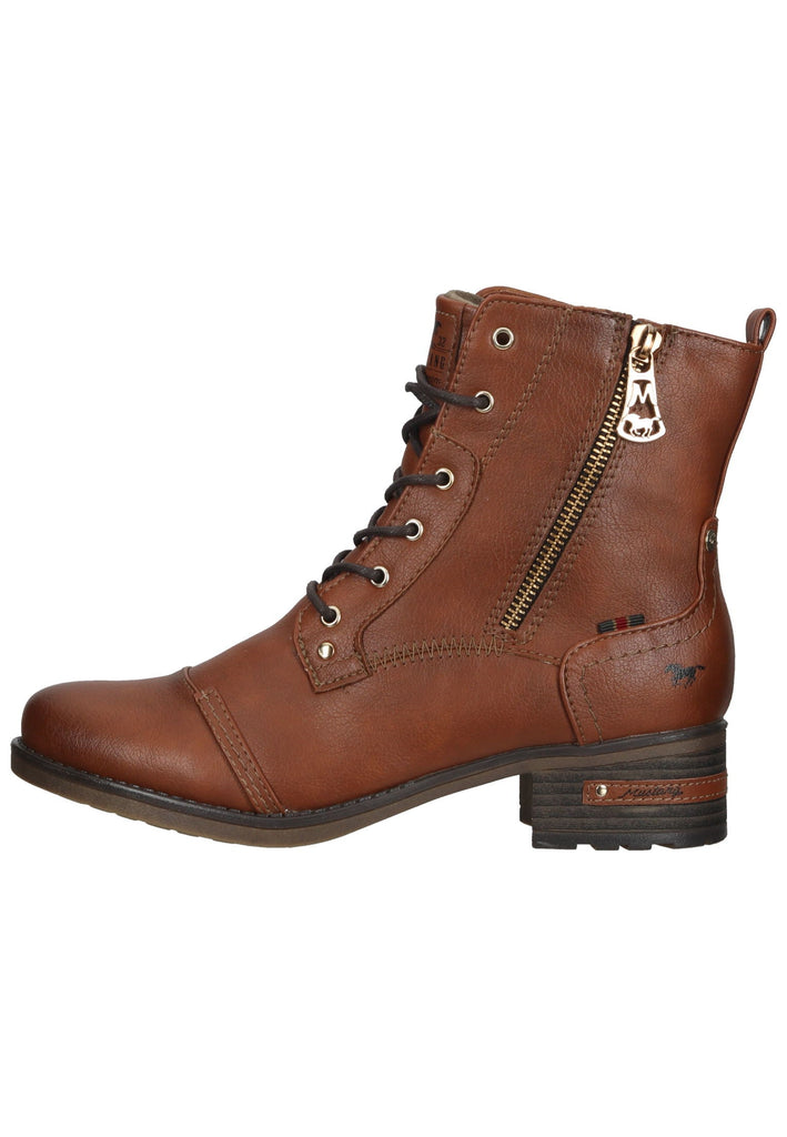 Stiefeletten Mustang Stiefelette Lederimitat Braun