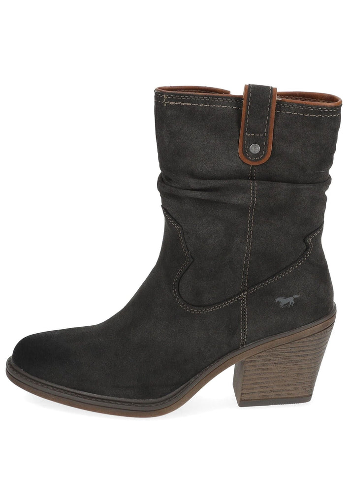 Stiefeletten Mustang Stiefelette Lederimitat Dunkelgrau Warmfutter