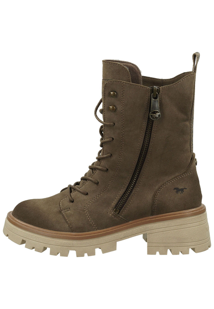 Stiefeletten Mustang Stiefelette Lederimitat Erde Warmfutter