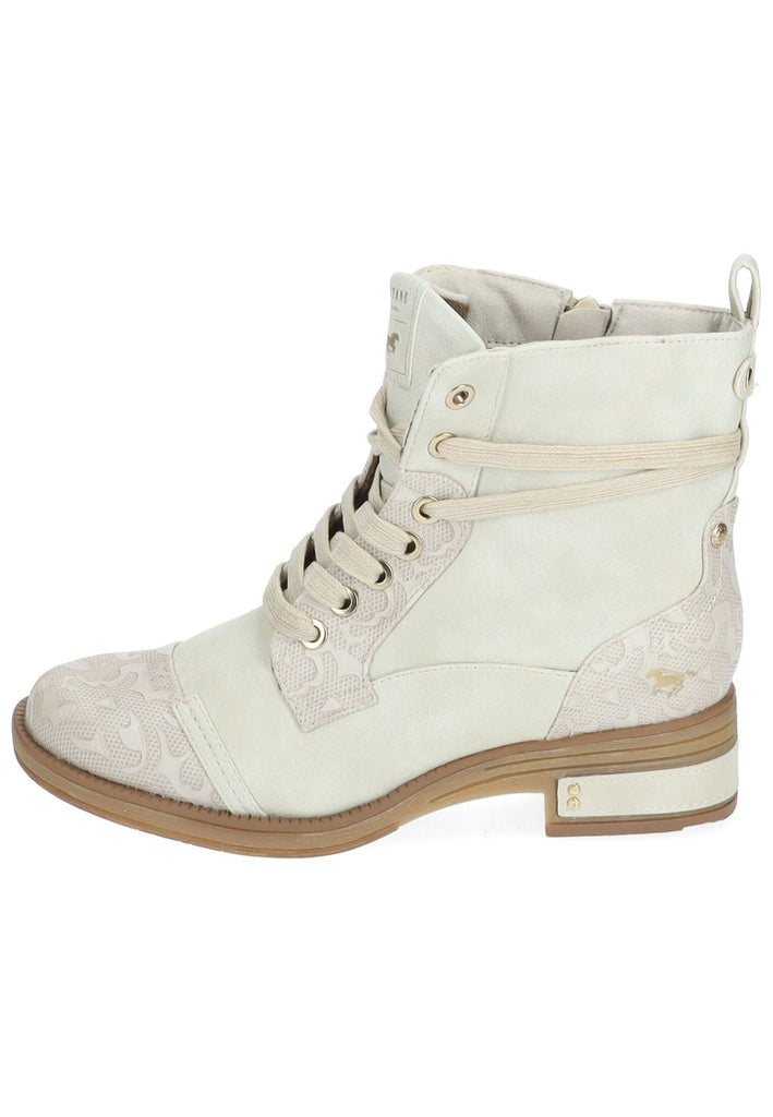 Stiefeletten Mustang Stiefelette Lederimitat Grau Warmfutter