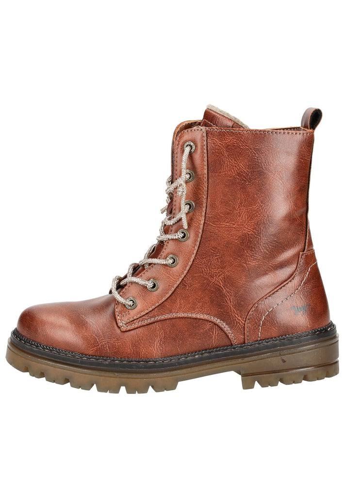 Stiefeletten Mustang Stiefelette Lederimitat Kastanie
