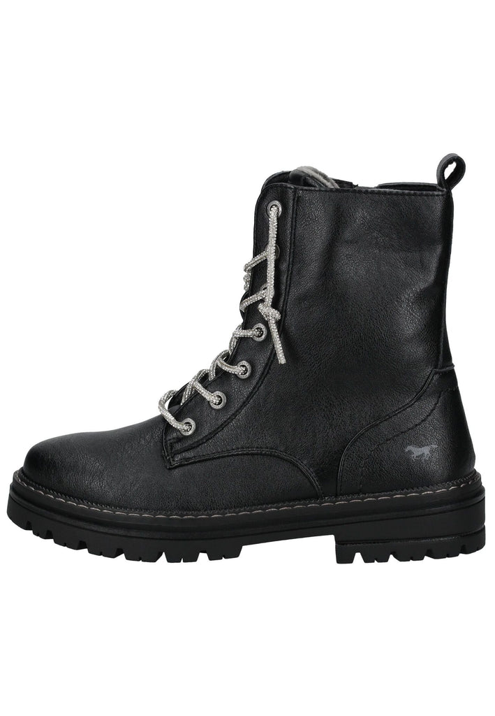 Stiefeletten Mustang Stiefelette Lederimitat Schwarz