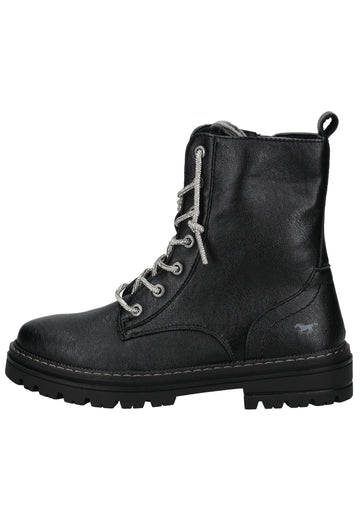 Stiefeletten Mustang Stiefelette Lederimitat Schwarz