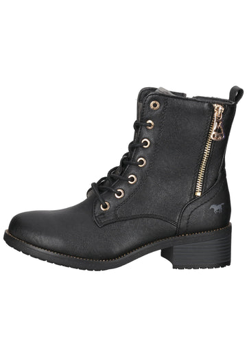 Stiefeletten Mustang Stiefelette Lederimitat Schwarz