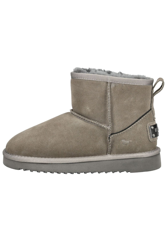 Stiefeletten Mustang Stiefelette Veloursleder Dunkelgrau Warmfutter