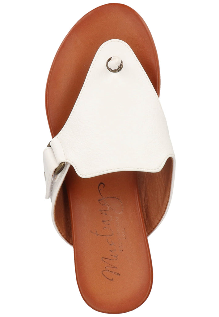 Mustang Zehensteg Lederimitat Weiß