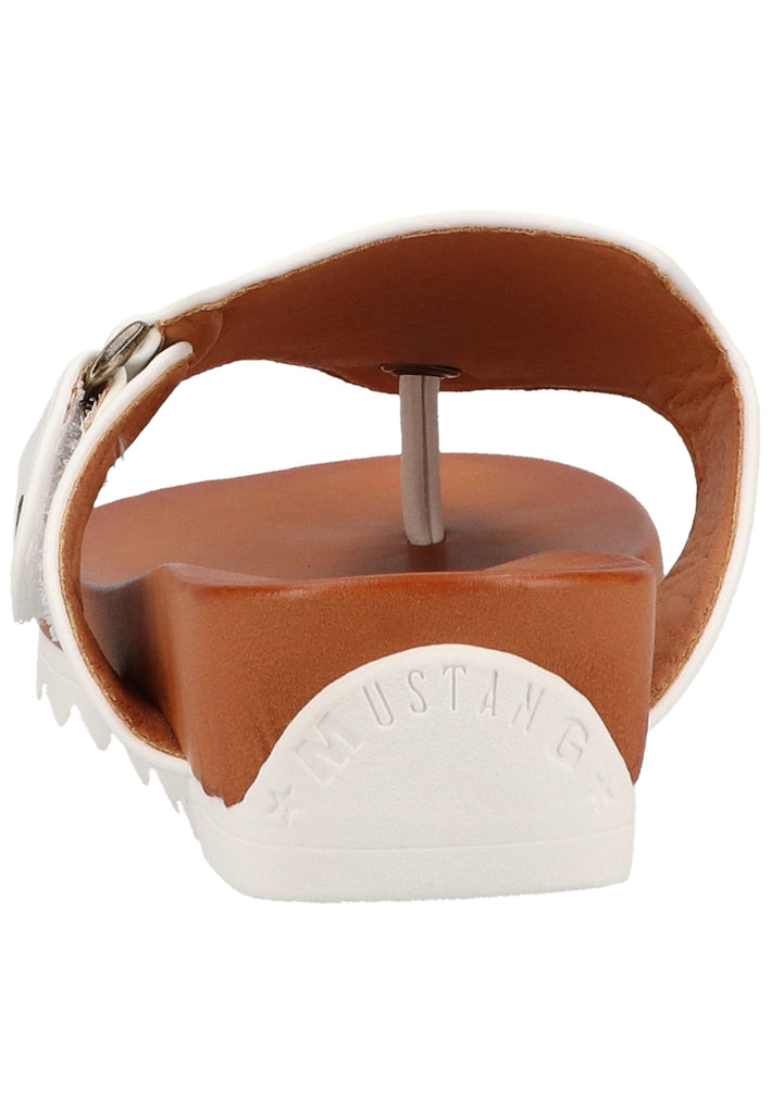 Mustang Zehensteg Lederimitat Weiß