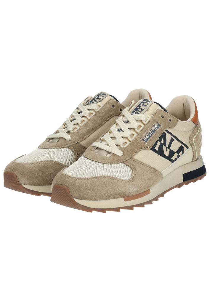 Napapijri Sneaker Leder/Textil Beige/Grün