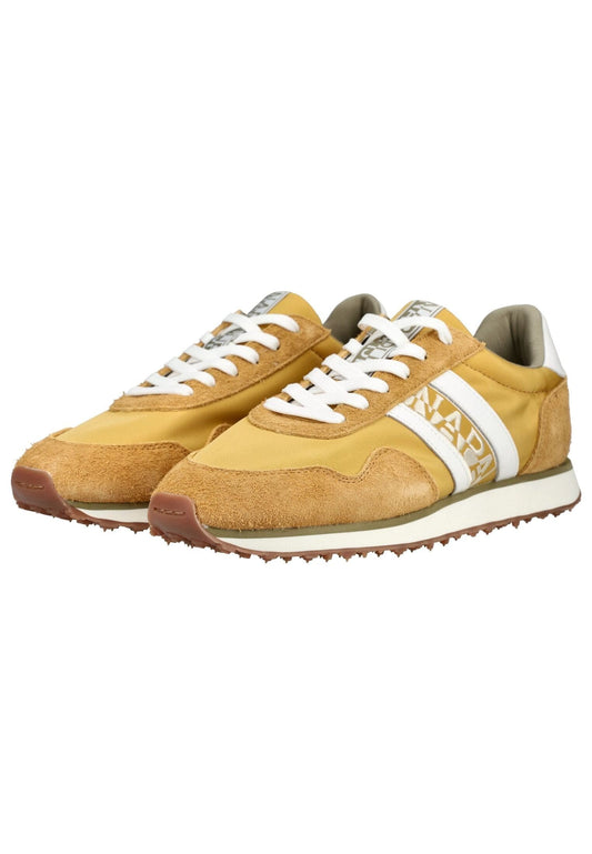 Napapijri Sneaker Leder/Textil Gelb/Weiß