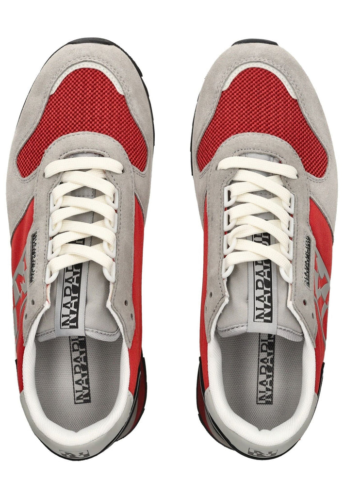 Napapijri Sneaker Leder/Textil Grau/Rot