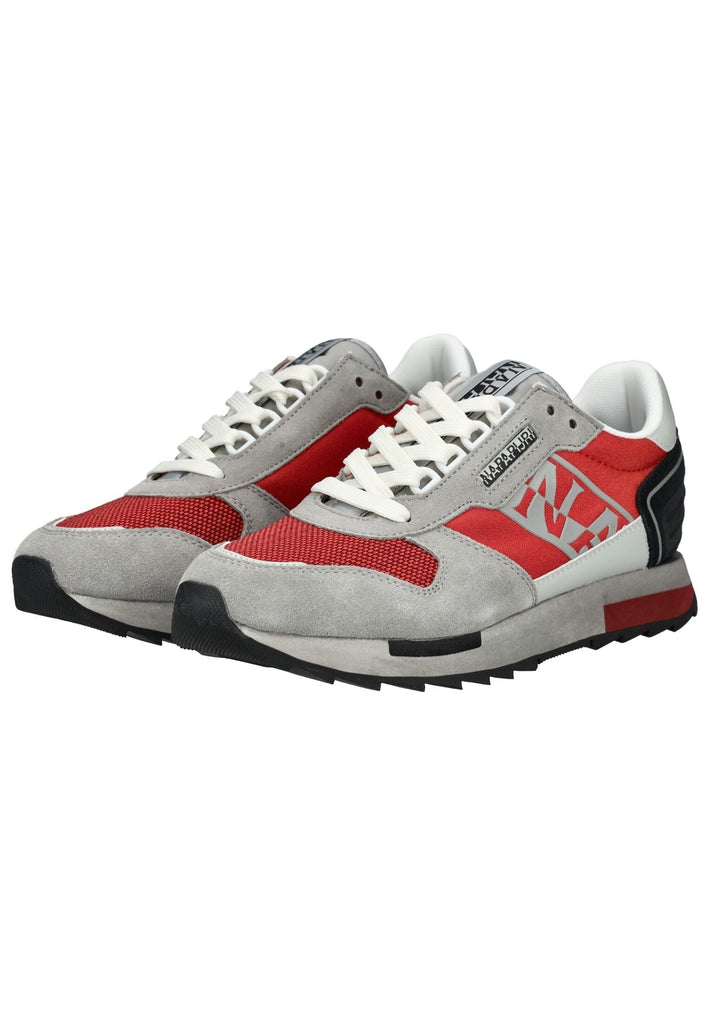 Napapijri Sneaker Leder/Textil Grau/Rot