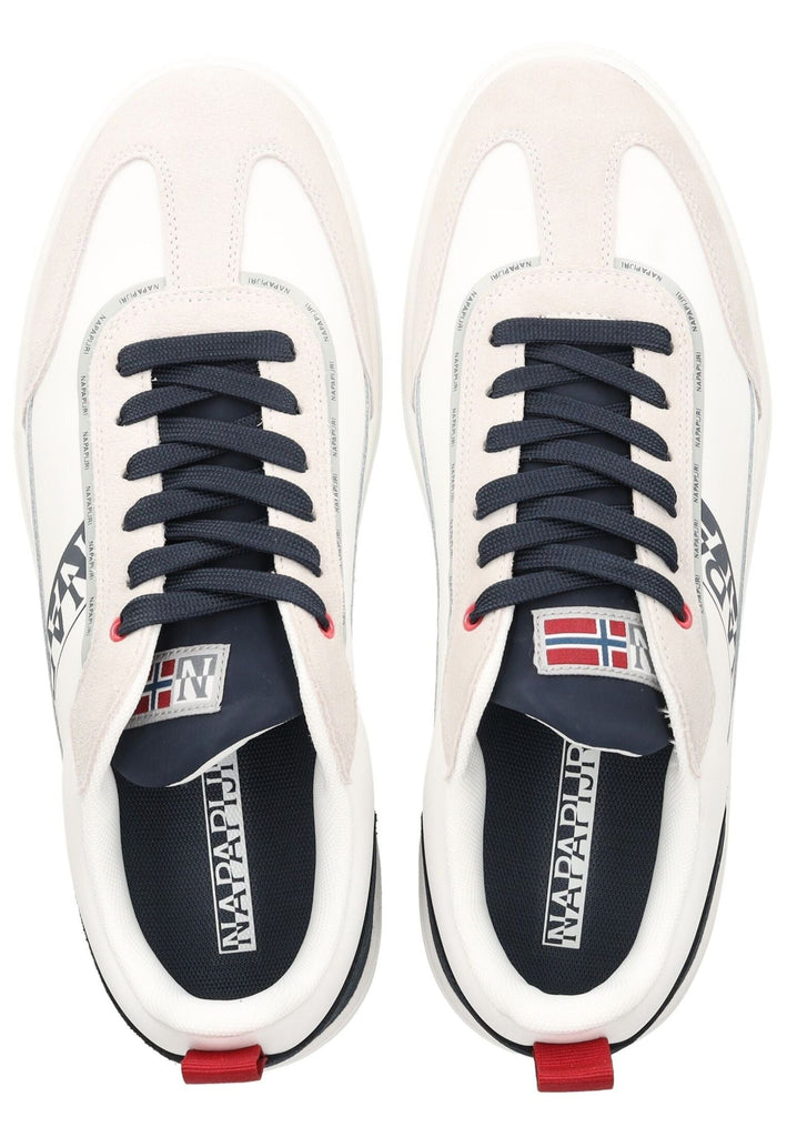 Napapijri Sneaker Leder/Textil Weiß/Navy