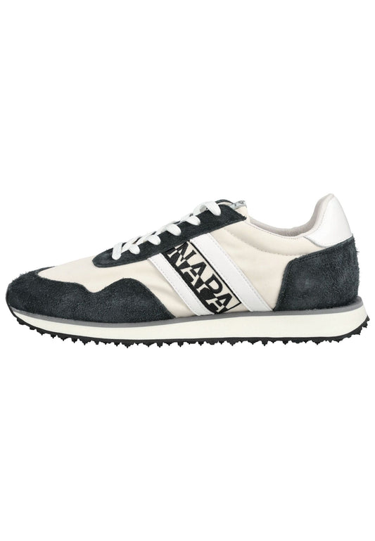 Napapijri Sneaker Leder/Textil Weiß/Schwarz
