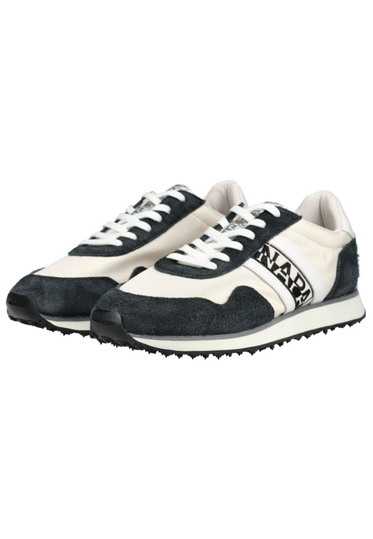 Napapijri Sneaker Leder/Textil Weiß/Schwarz