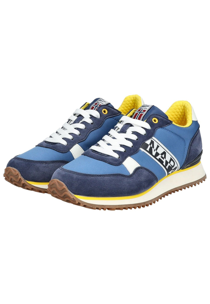Napapijri Sneaker Lederimitat/Textil Blau/Gelb