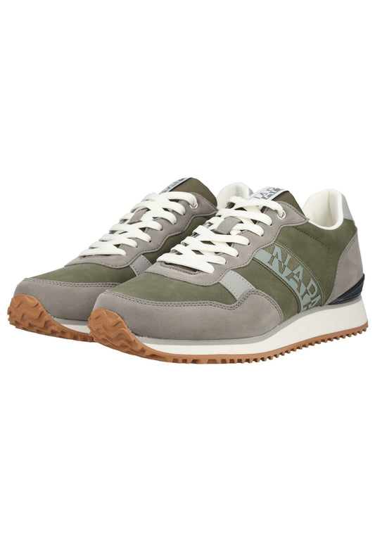 Napapijri Sneaker Lederimitat/Textil Grau/Grün
